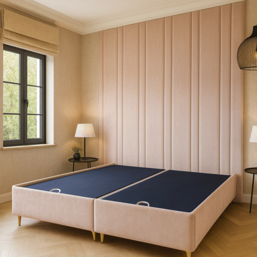 מיטה יהודית בצבע ורוד בהיר