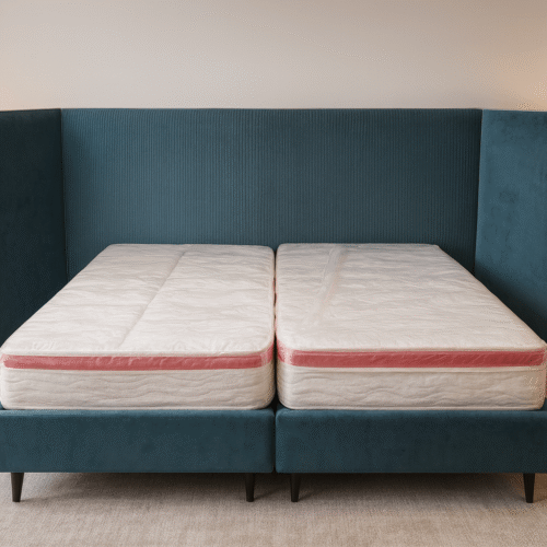 מיטה יהודית דגם בליס, גב צורת "ח", צבע טורקיז